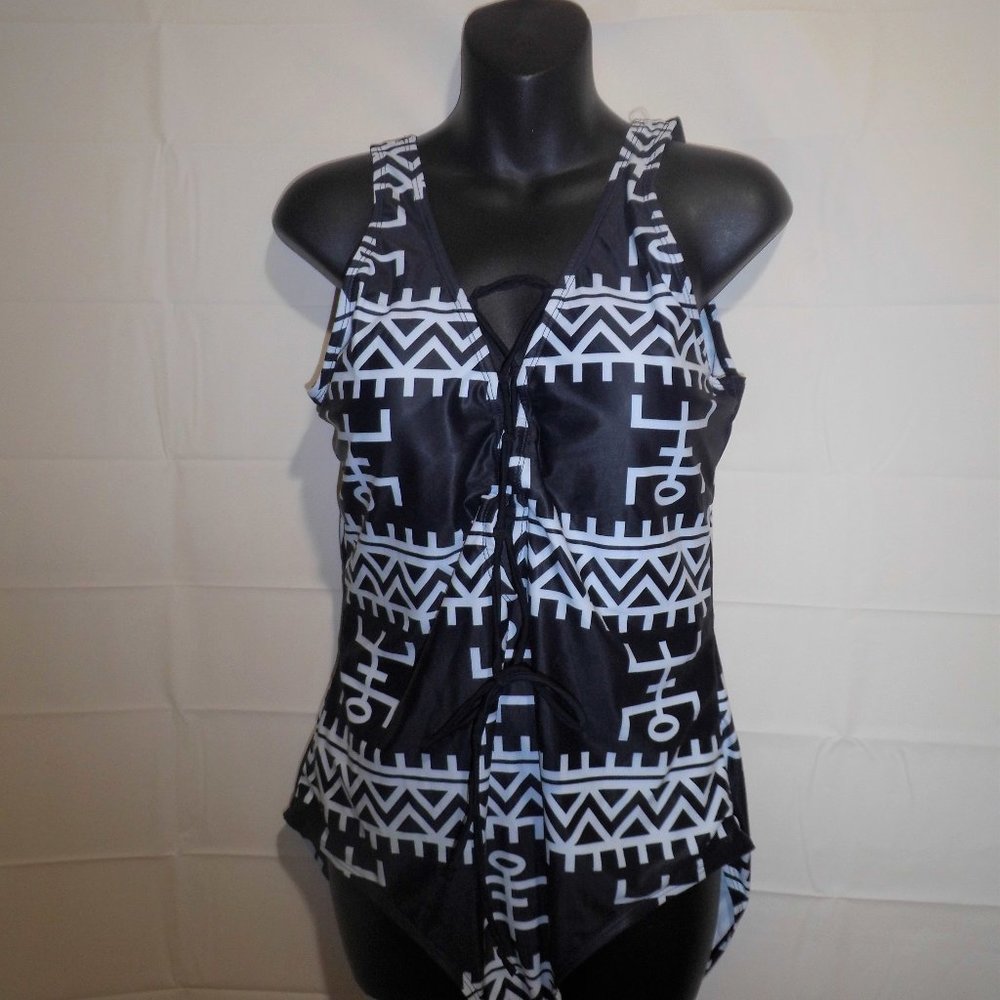 Black and White Tribal Swimsuit